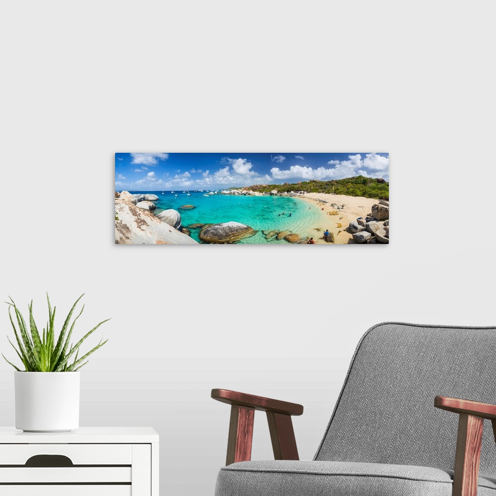 A modern room featuring British Virgin Islands, Virgin Gorda, The Baths, beach view