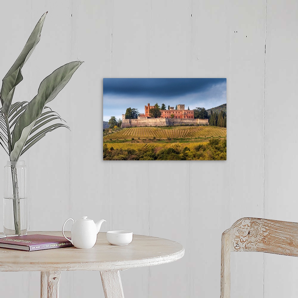 A farmhouse room featuring Brolio Castle, Gaiole In Chianti, Siena Province, Tuscany, Italy