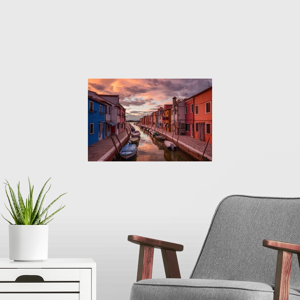A modern room featuring Burano, Venezia, Veneto, Italy, Europe
