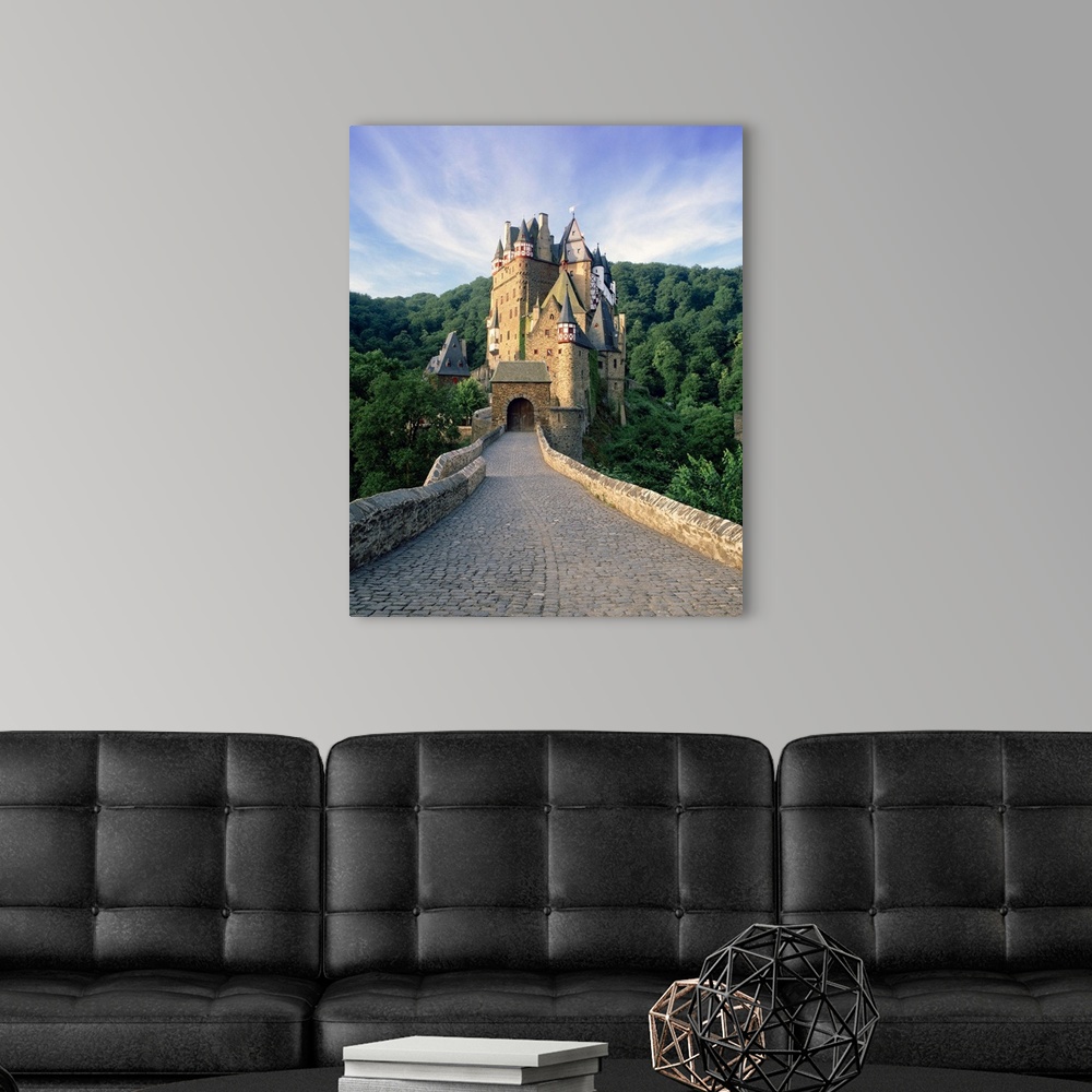 A modern room featuring Burg Eltz, near Cochem, Moselle river valley, Rhineland-Palatinate, Germany