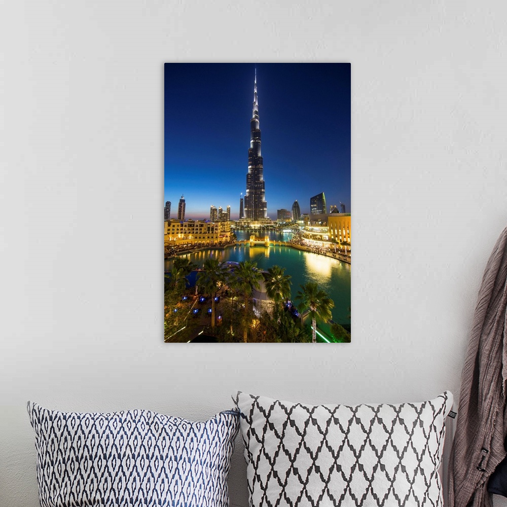 A bohemian room featuring Burj Khalifa (world's tallest building), Downtown, Dubai, United Arab Emirates