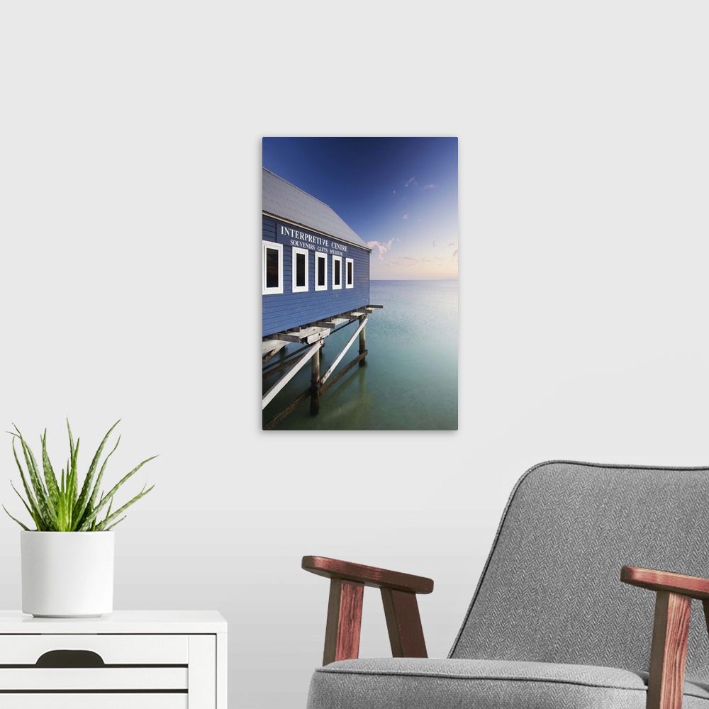 A modern room featuring Busselton pier at dawn, Western Australia, Australia