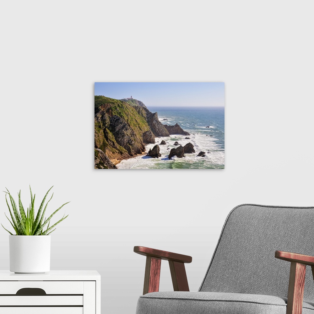 A modern room featuring Cabo da Roca, the most western point of continental Europe. Portugal