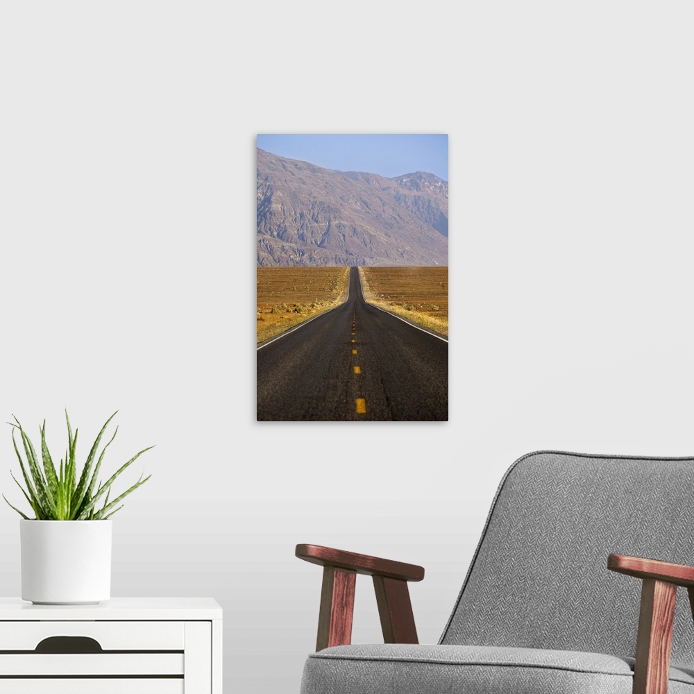 A modern room featuring USA, California, Death Valley National Park, Badwater Road landscape, late afternoon