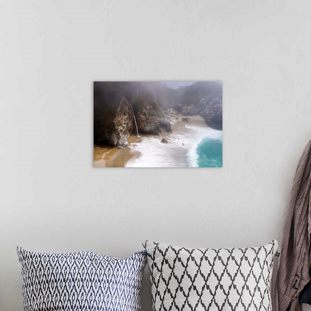 A bohemian room featuring USA, California, Highway 1, Julia Pfeiffer Burns State Park, McWay Waterfall