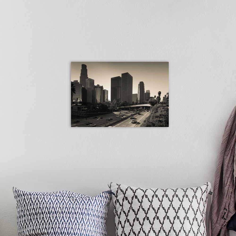 A bohemian room featuring USA, California, Los Angeles, downtown and Rt. 110 Harbor Freeway