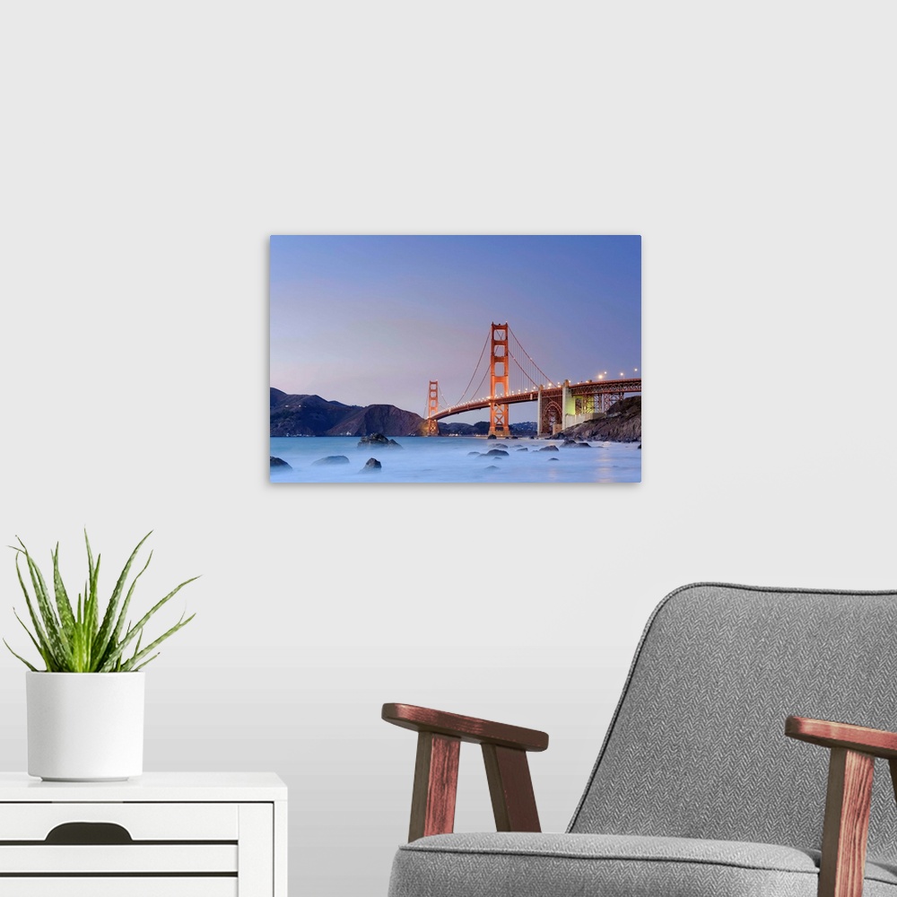 A modern room featuring Usa, California, San Francisco, Baker's Beach and Golden Gate Bridge