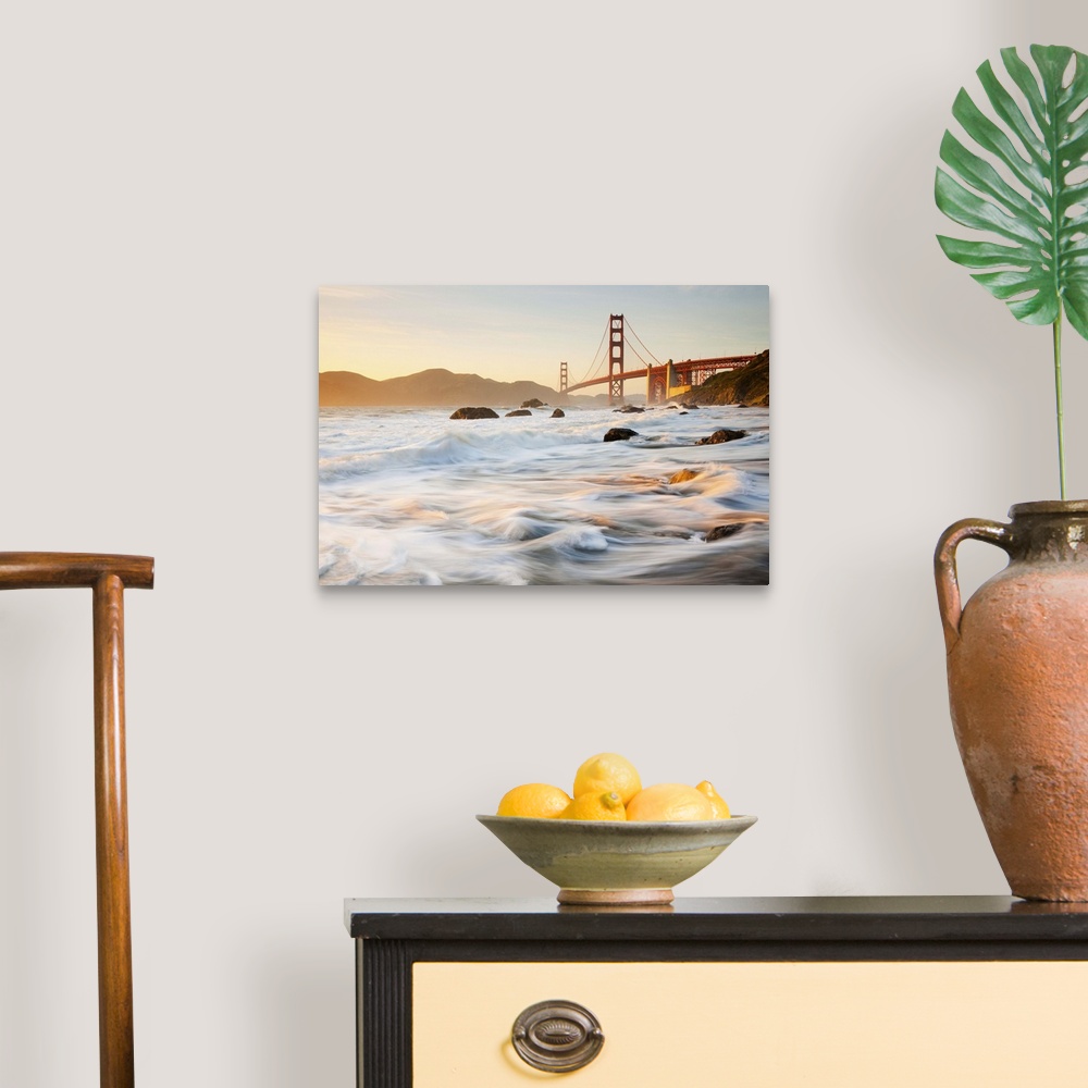 A traditional room featuring USA, California, San Francisco, Golden Gate Bridge from Marshall Beach