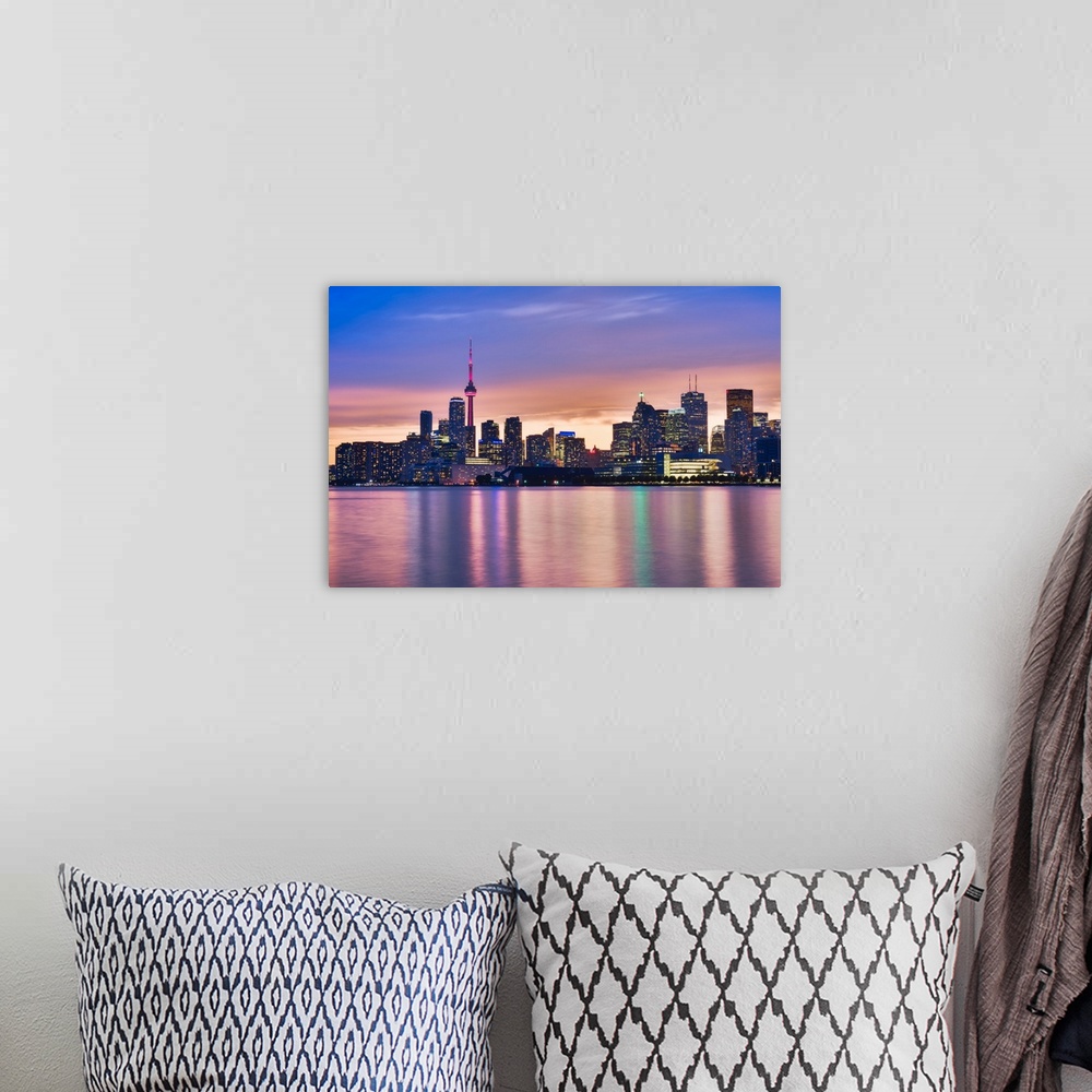 A bohemian room featuring Canada, Ontario, Toronto, View of CN Tower and city skyline.