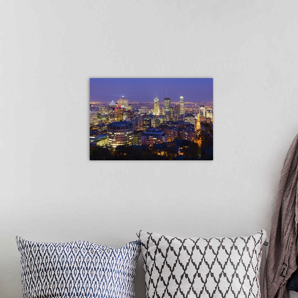 A bohemian room featuring Canada, Quebec, Montreal. Downtown from Mount Royal Park or Parc du Mont-Royal