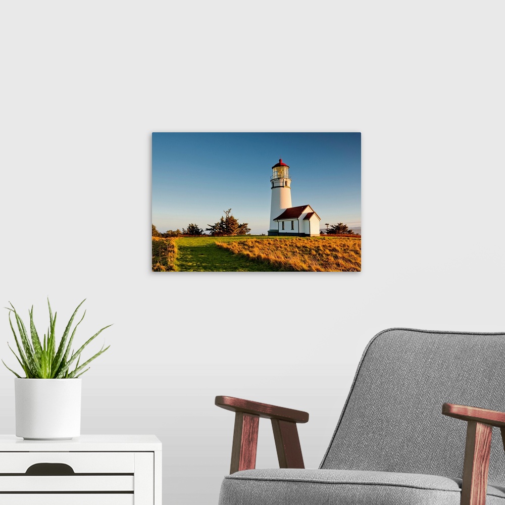 A modern room featuring Cape Blanco Lighthouse, Oregon, Usa
