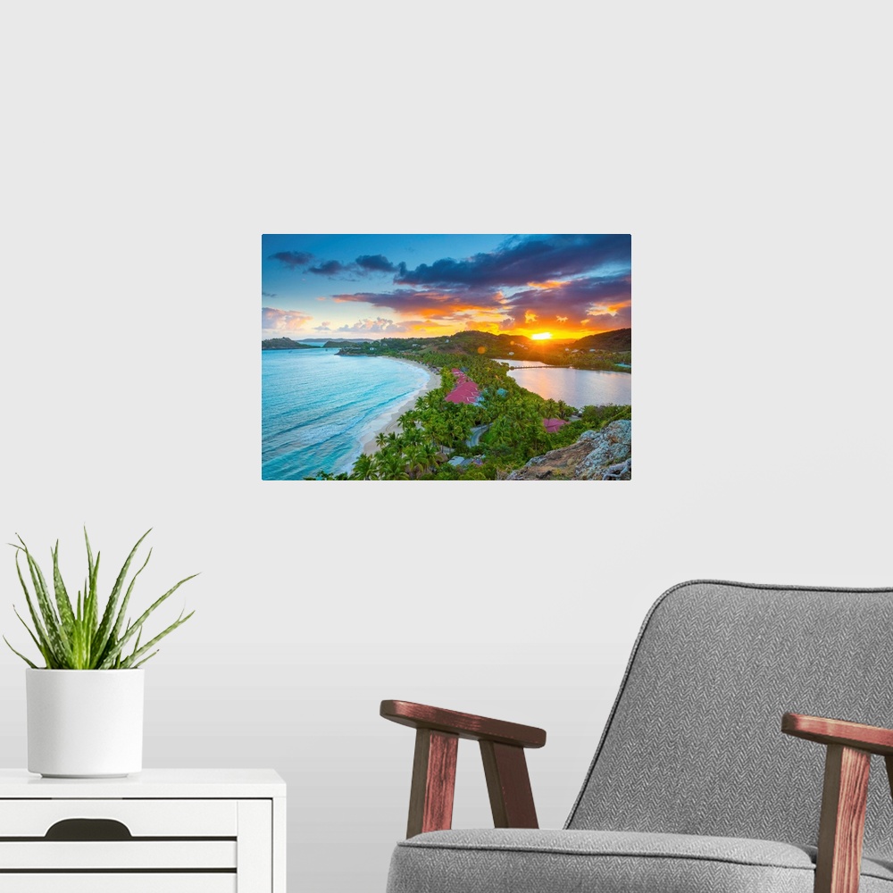 A modern room featuring Caribbean, Antigua, Galley Bay, Galley Bay Beach, Sunrise.