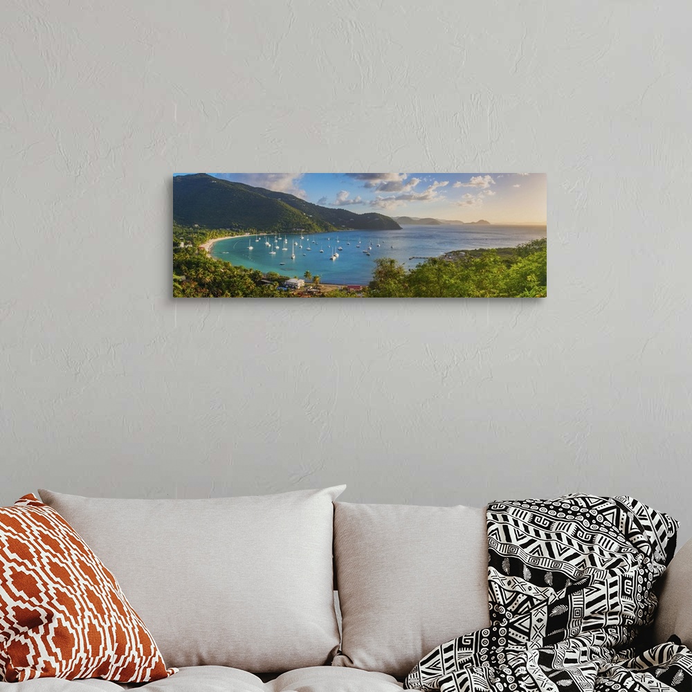 A bohemian room featuring Caribbean, British Virgin Islands, Tortola, Cane Garden Bay.