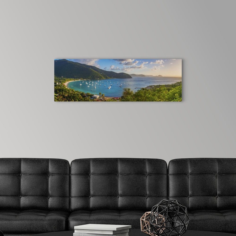 A modern room featuring Caribbean, British Virgin Islands, Tortola, Cane Garden Bay.