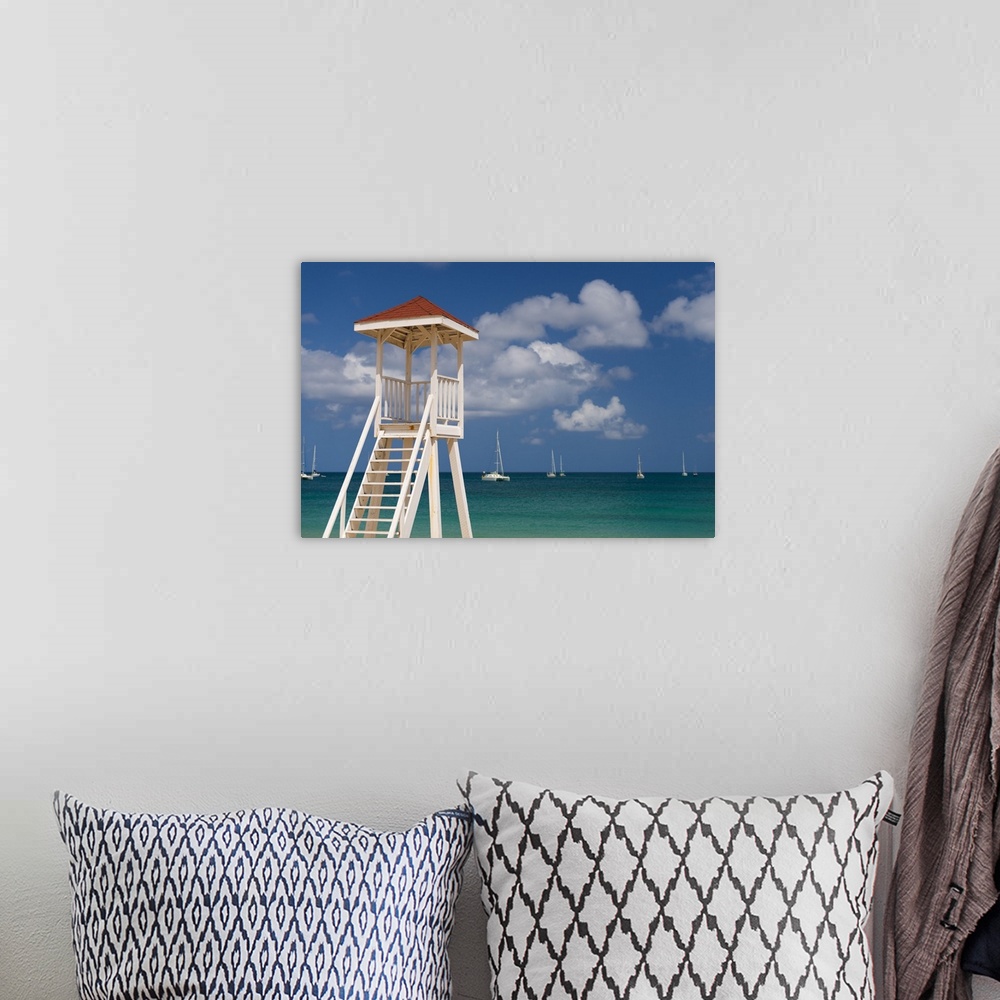 A bohemian room featuring Caribbean, St Lucia, Gros Islet, Rodney Bay, Reduit Beach, Life Guard Lookout