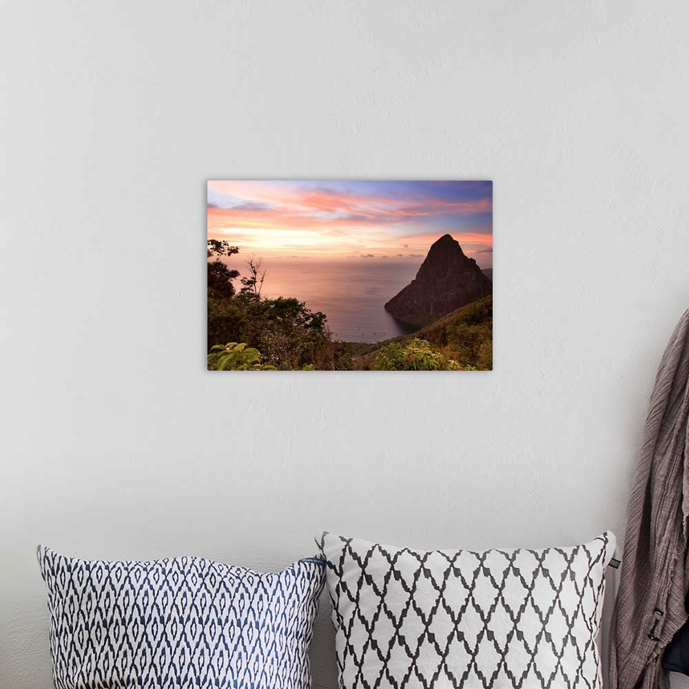 A bohemian room featuring Caribbean, St Lucia, Petit Piton and Anse des Pitons Beach