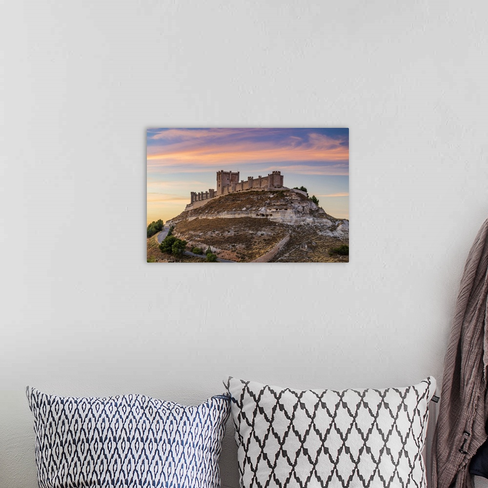 A bohemian room featuring Castle of Penafiel, Penafiel, Castile and Leon, Spain