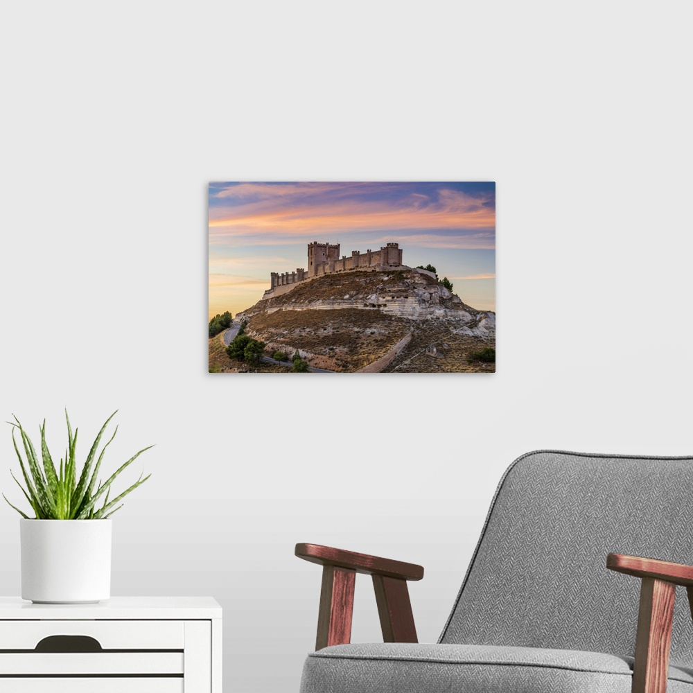 A modern room featuring Castle of Penafiel, Penafiel, Castile and Leon, Spain