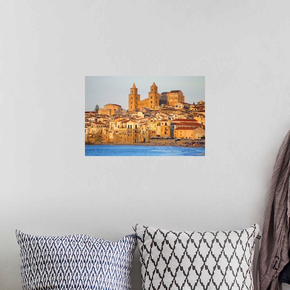 A bohemian room featuring Cefalu, Sicily, Italy, Europe.