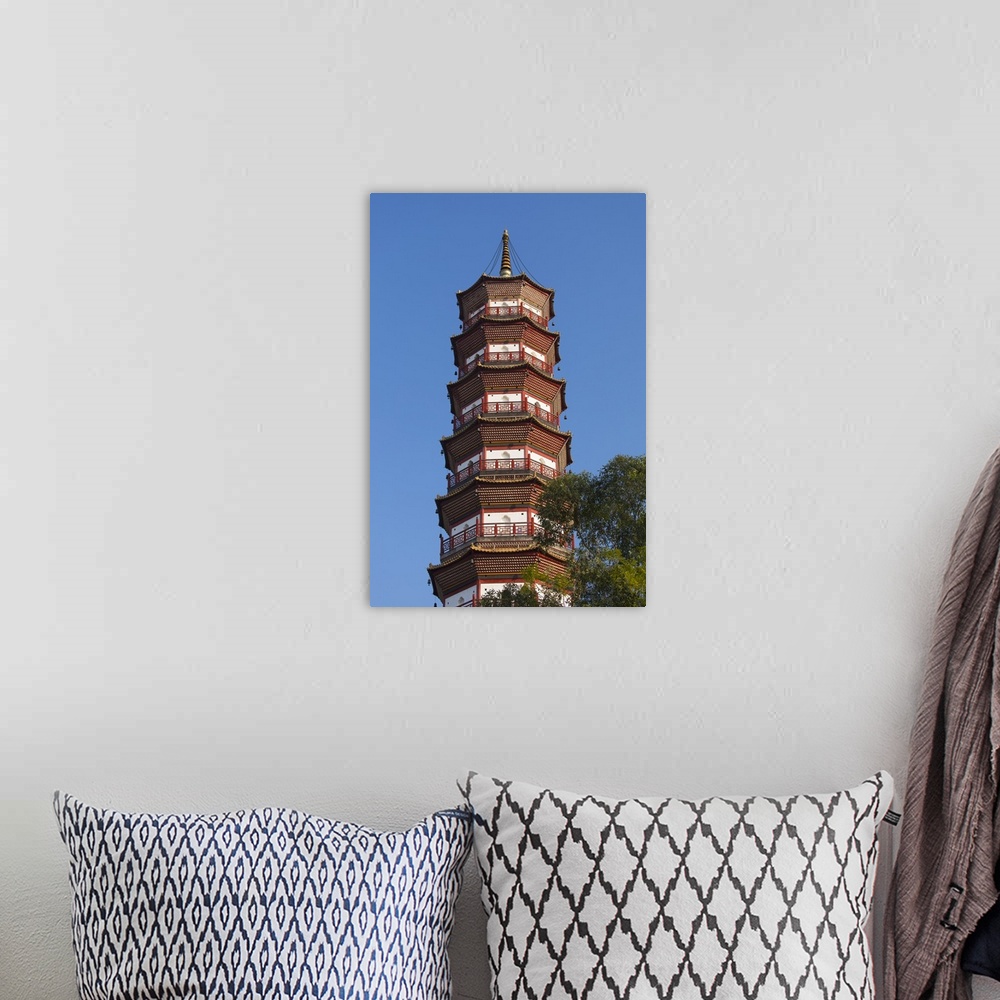 A bohemian room featuring Chigang Pagoda, Tianhe, Guangzhou, Guangdong, China.