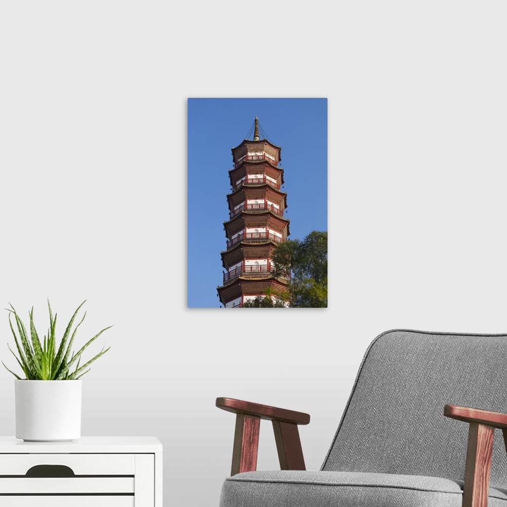 A modern room featuring Chigang Pagoda, Tianhe, Guangzhou, Guangdong, China.