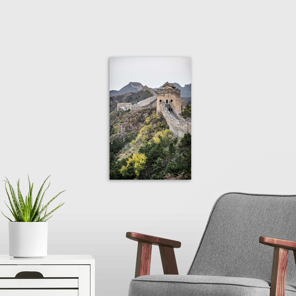 A modern room featuring China, Hebei Province, Luanping County, Jinshanling, Great Wall of China (UNESCO World Heritage S...