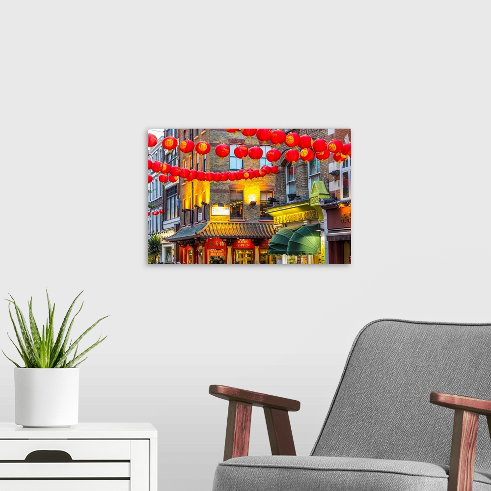 A modern room featuring China Town, London, England, UK