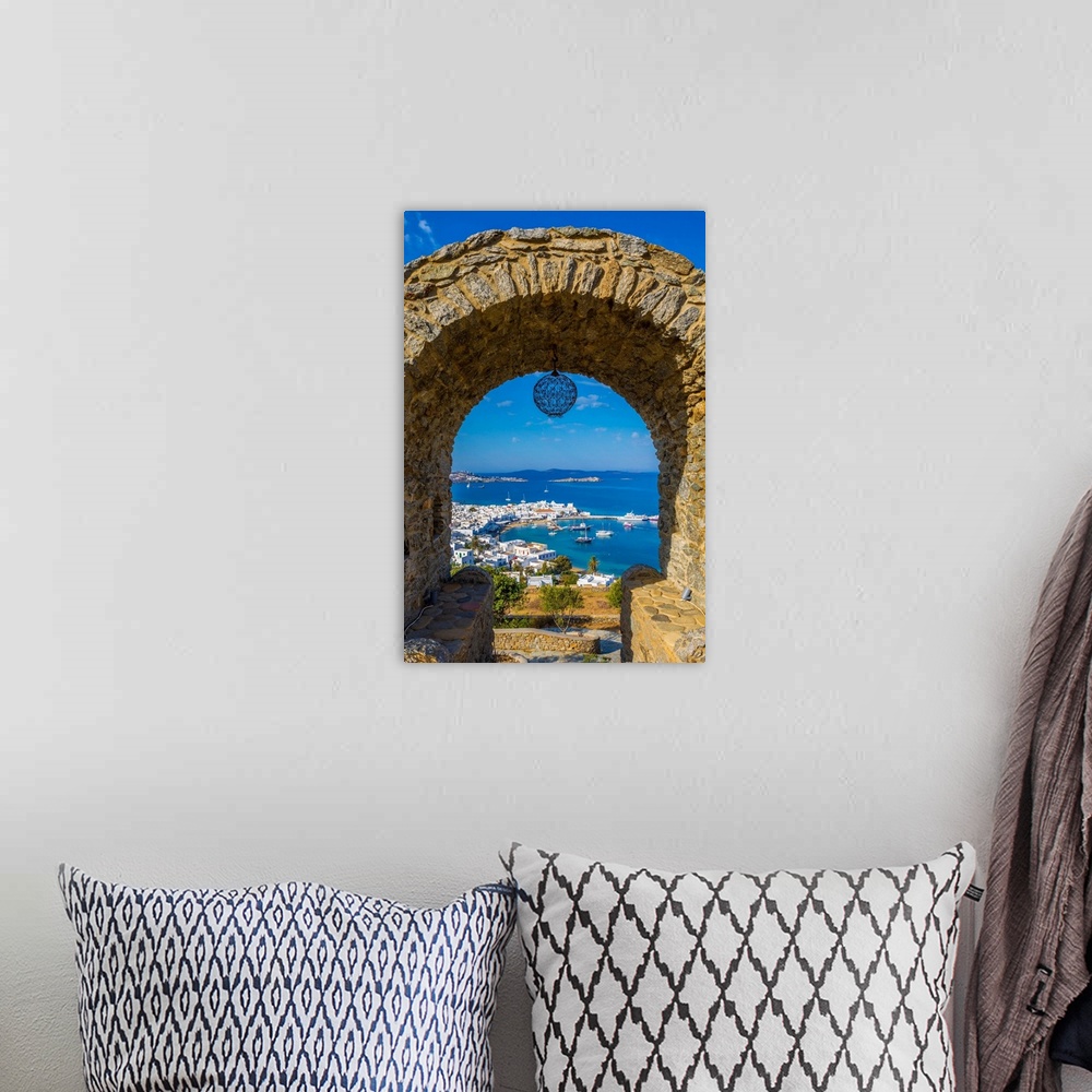 A bohemian room featuring Chora (Mykonos town), Mykonos, Cyclades islands, Greece.