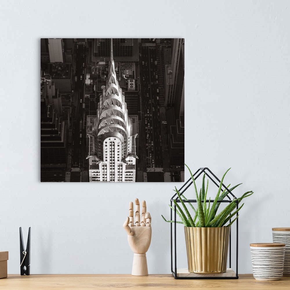 A bohemian room featuring Chrysler Building, Midtown Manhattan, New York City, New York, USA.