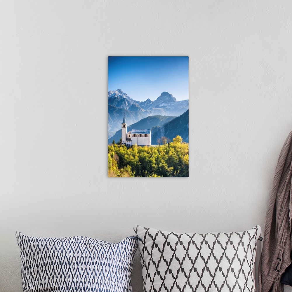 A bohemian room featuring Church In Valle Di Cadore, Dolomites, South Tyrol, Italy
