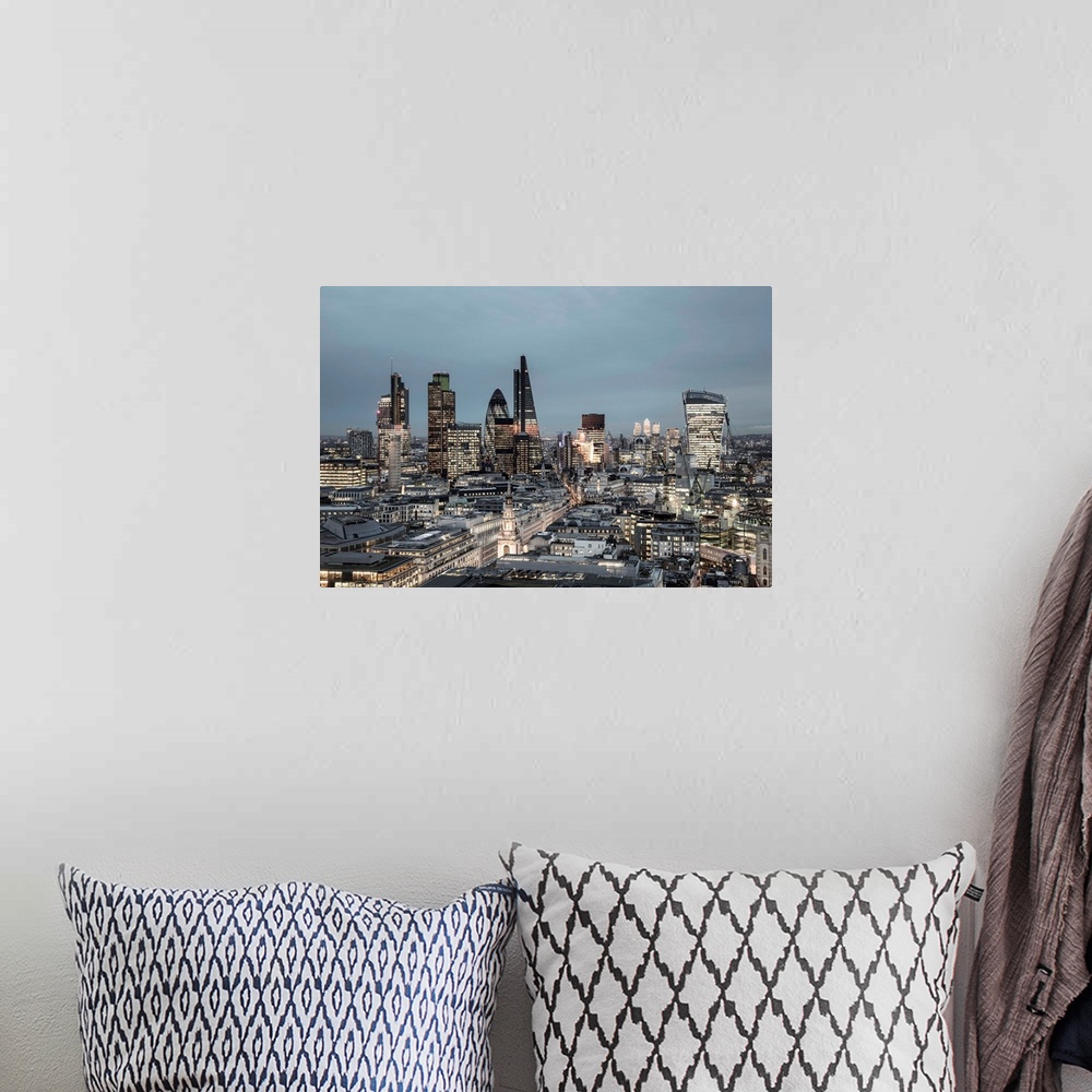A bohemian room featuring City of London skyline, London, England.