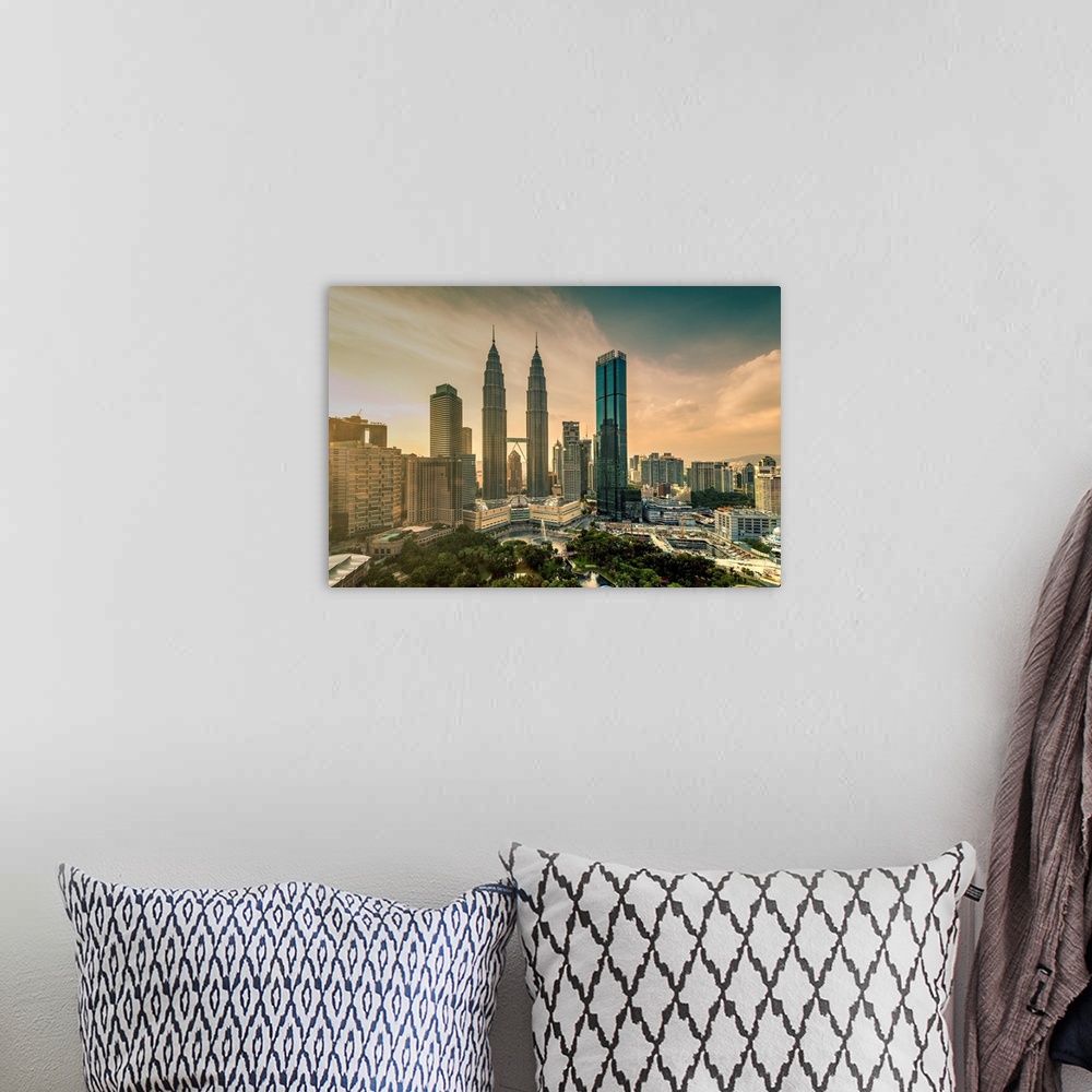 A bohemian room featuring City skyline, Kuala Lumpur, Malaysia.