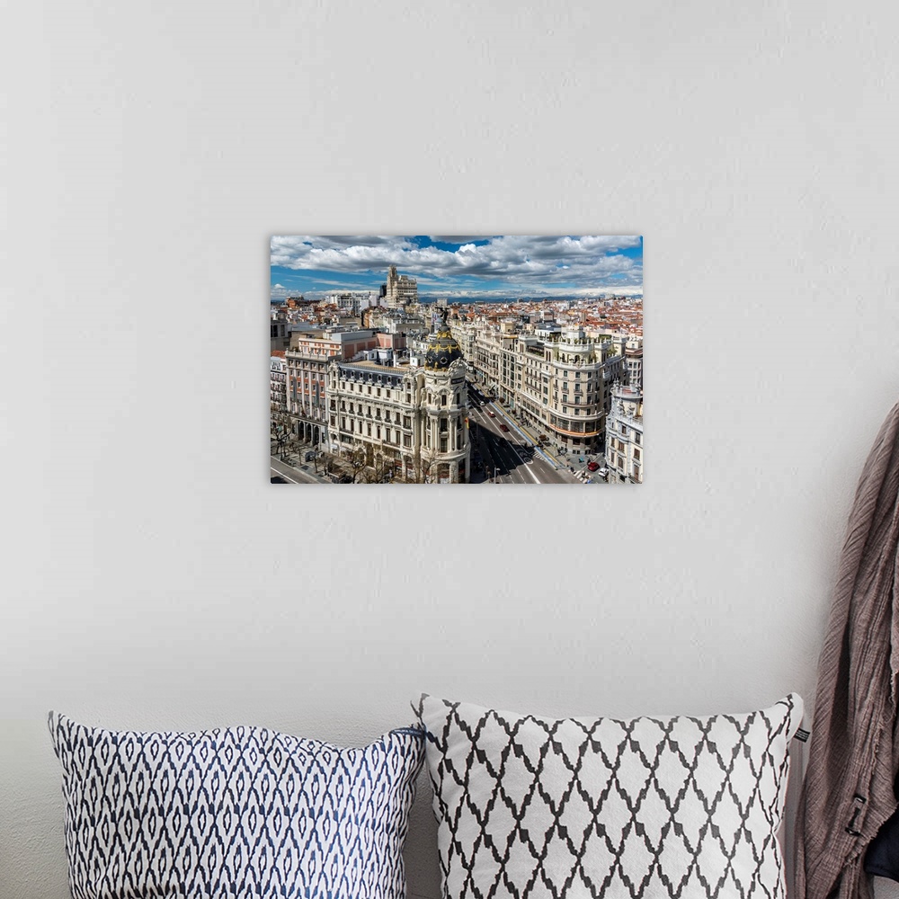 A bohemian room featuring City Skyline, Madrid, Community Of Madrid, Spain