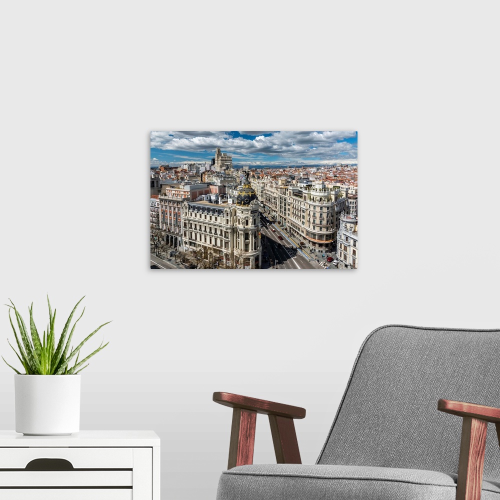 A modern room featuring City Skyline, Madrid, Community Of Madrid, Spain