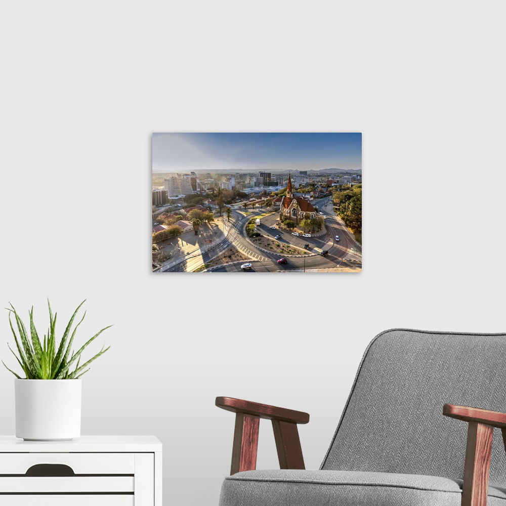 A modern room featuring City skyline, Windhoek, Khomas, Namibia.