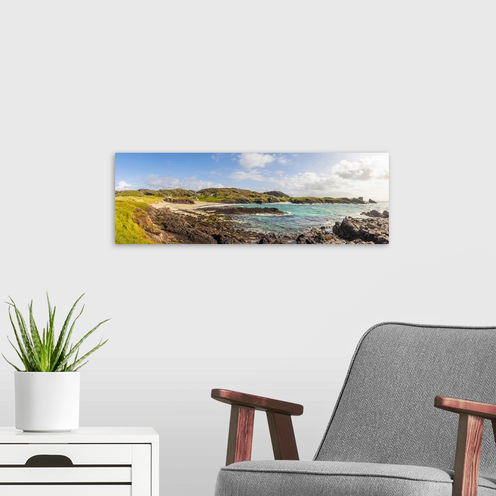 A modern room featuring Clachtoll Beach, Sutherland, Scotland, United Kingdom