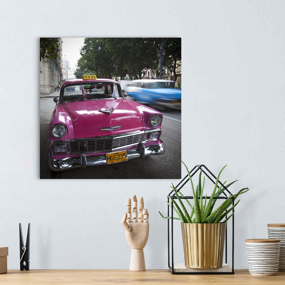 A bohemian room featuring Classic American Car (Chevrolet), Havana, Cuba