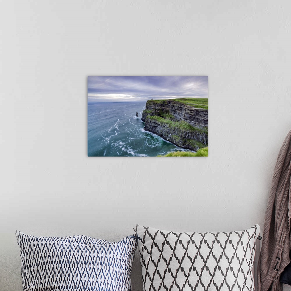 A bohemian room featuring O'Brien's Tower and Breanan rock. Cliffs of Moher, Liscannor, Munster, County Clare, Ireland, Eur...