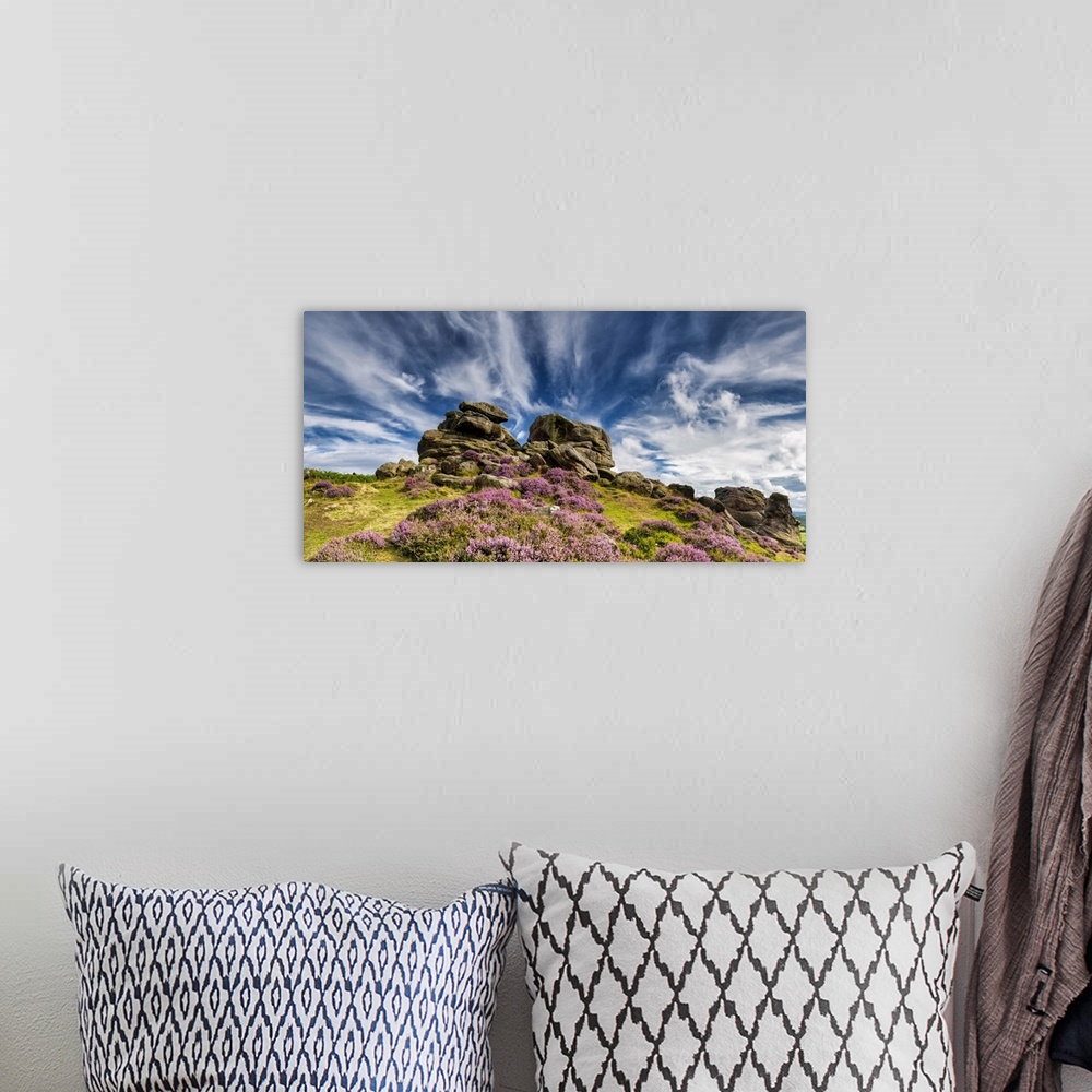 A bohemian room featuring Cloudscape over Froggatt Edge, Peak District National Park, Derbyshire, England