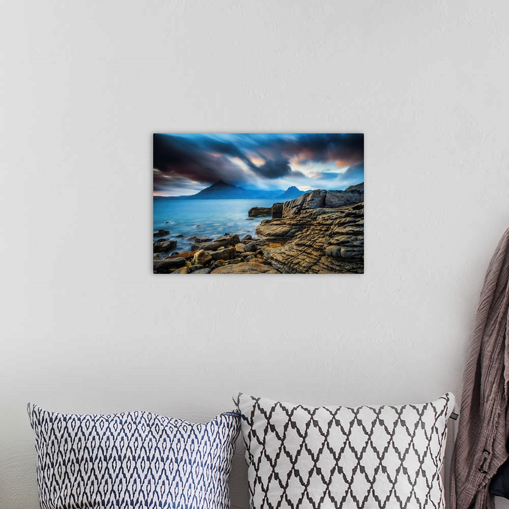 A bohemian room featuring Coastline At Elgol, Isle Of Skye, Scotland