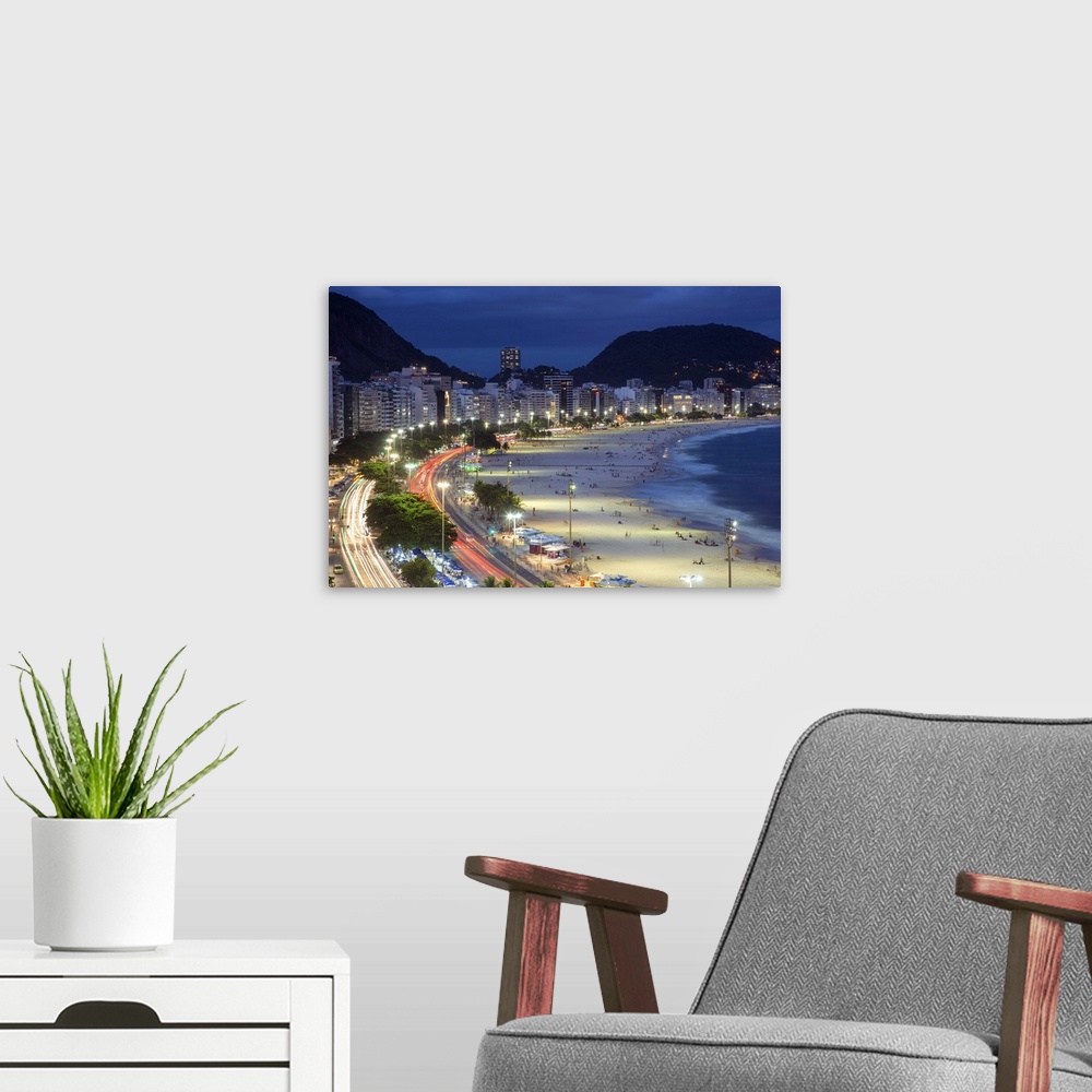 A modern room featuring Copacabana Beach, Rio de Janeiro, Brazil.