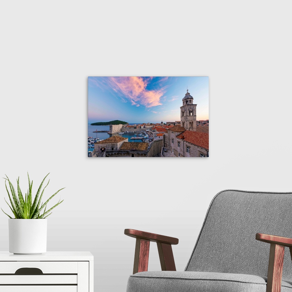 A modern room featuring Croatia, Dalmatia, Dubrovnik, Old Town (Stari Grad) from Old Town Walls, Dominican Monastery