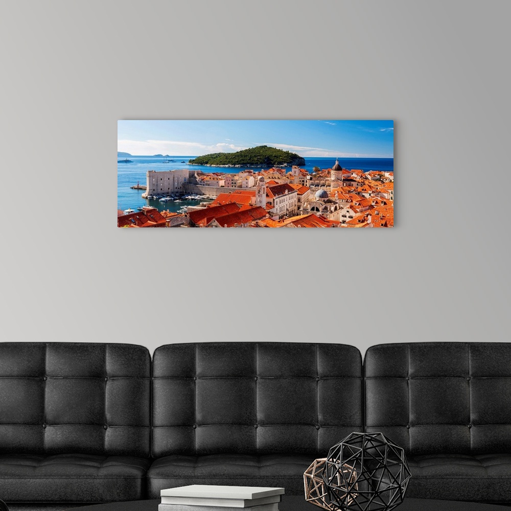 A modern room featuring Croatia, Dubrovnik, View Of The Old Town Rooftops