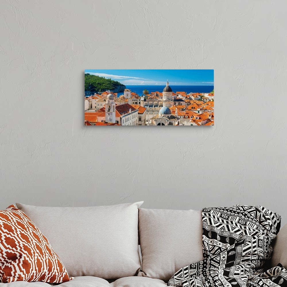 A bohemian room featuring Croatia, Dubrovnik, View Of The Rooftops