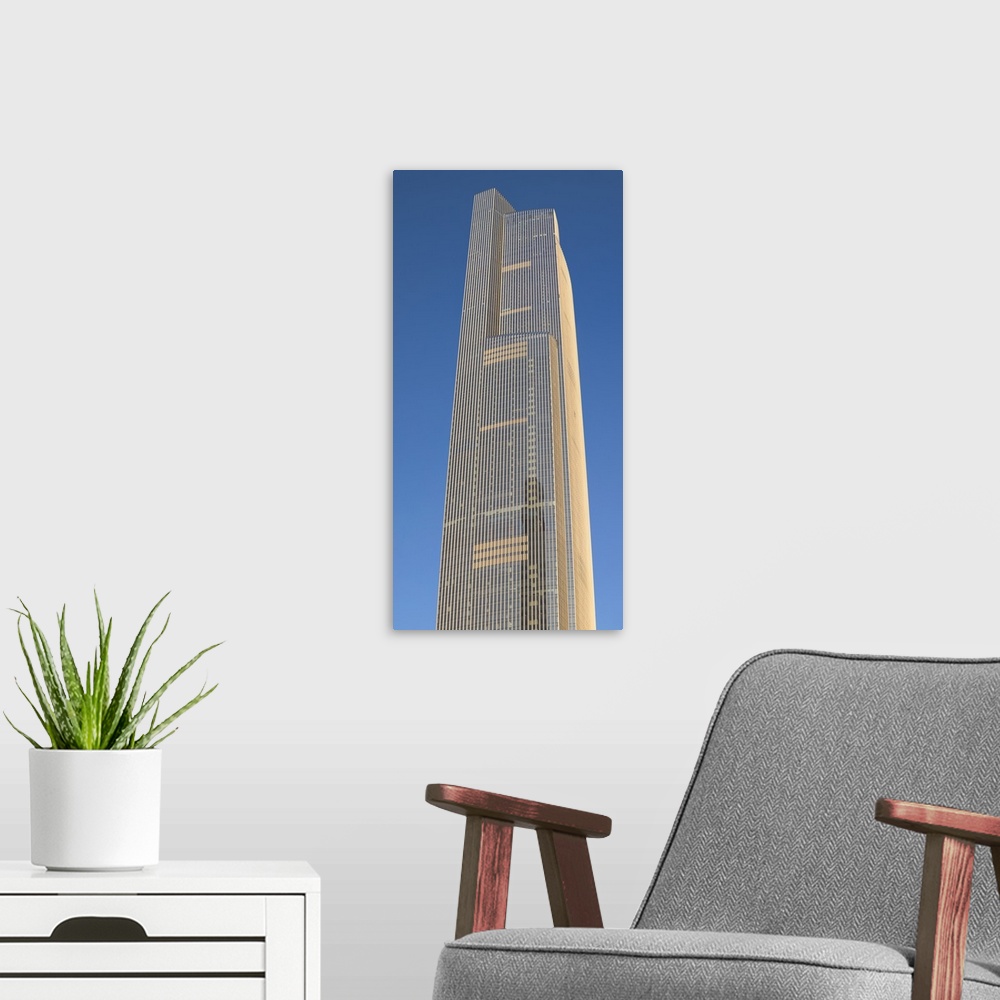A modern room featuring CTF Finance Centre (world's 7th tallest building in 2017 at 530m), Tianhe, Guangzhou, Guangdong, ...
