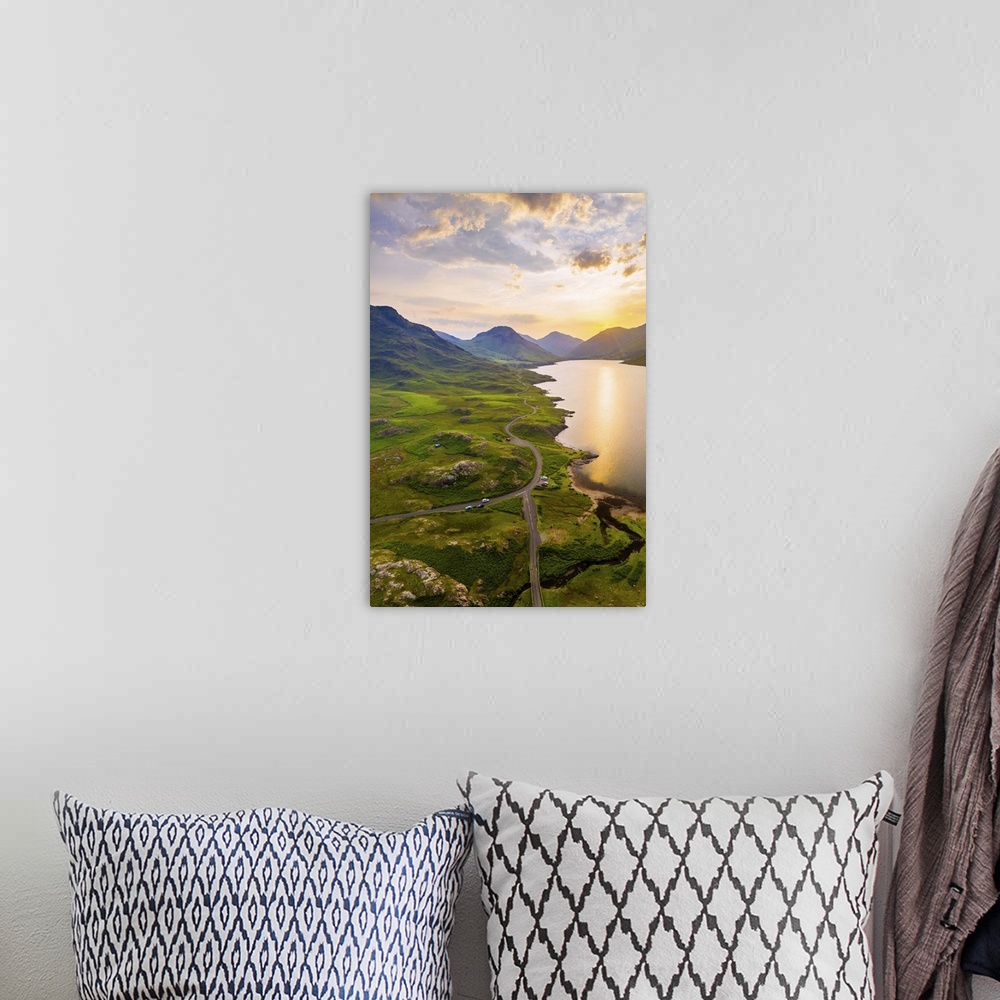 A bohemian room featuring UK, Cumbria, Lake District, Wasdale, Wast Water