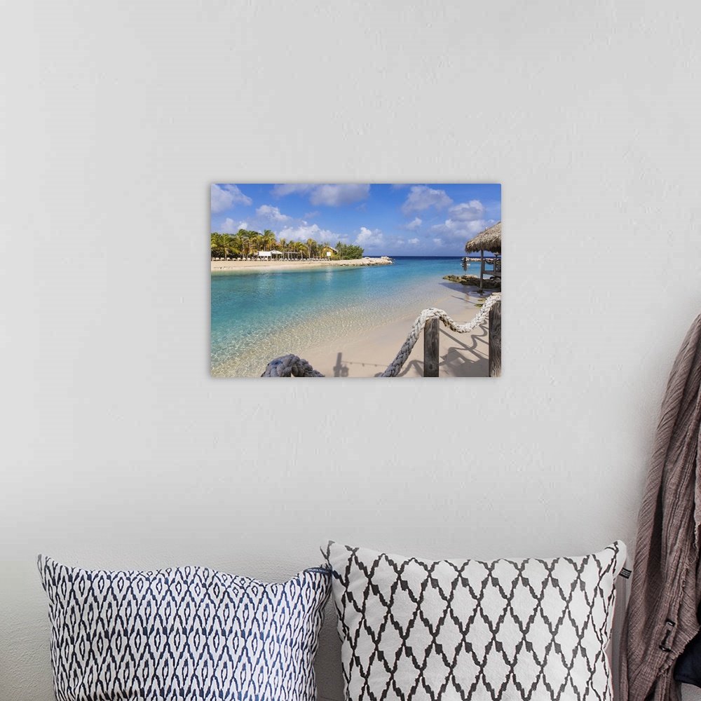 A bohemian room featuring Curacao, Willemstad, Hemingway Beach beach bar and grill and Seaquarium beach, also known as Mamb...