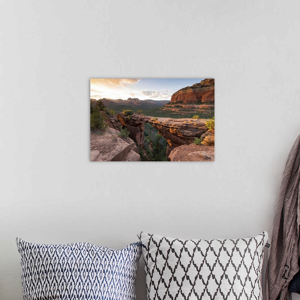A bohemian room featuring Devils Bridge Sedona, Arizona, USA, North America.