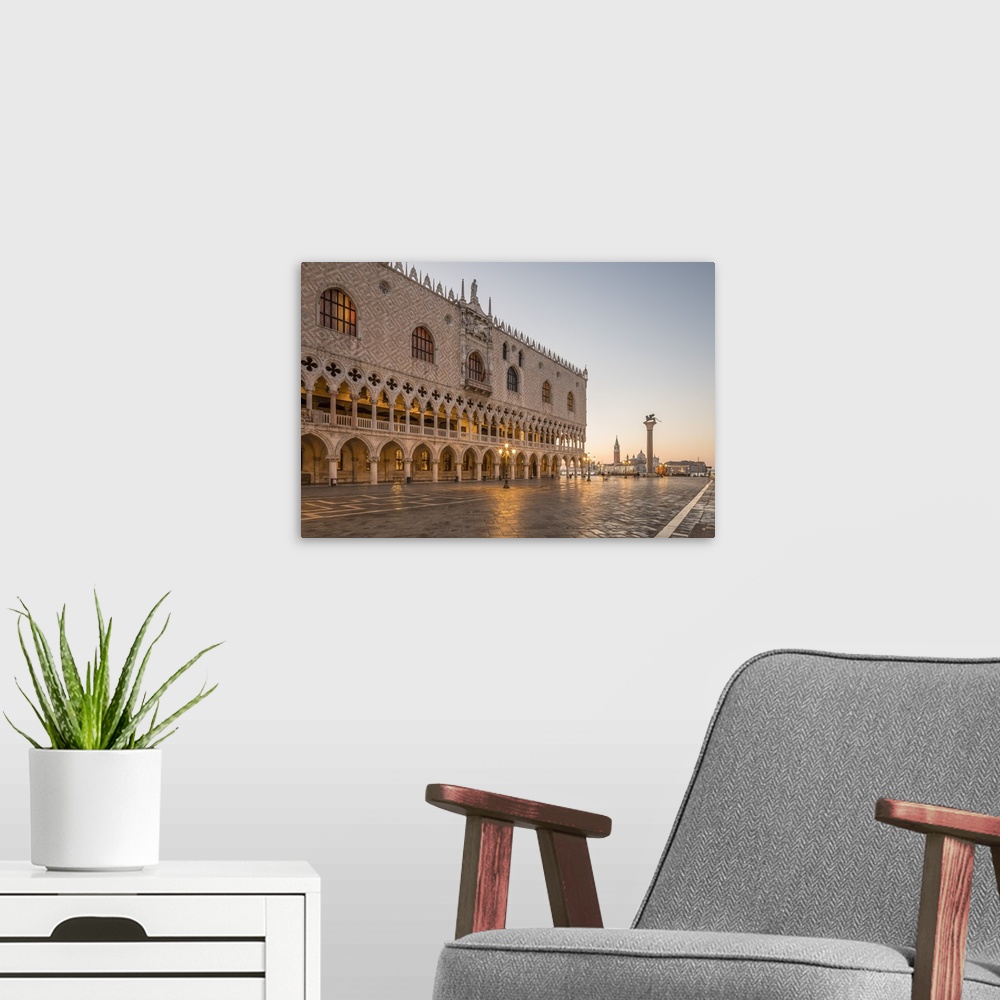 A modern room featuring Doge's Palace, St. Mark's Square (Piazza San Marco) Venice, Italy.