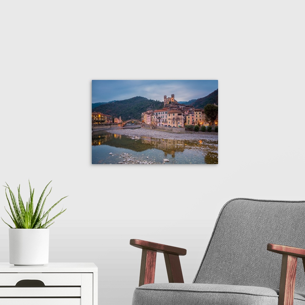 A modern room featuring Dolceacqua, Ventimiglia, Liguria, Italy, Europe